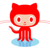 GitHub octocat in red