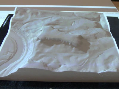 Printed model of Indian Hill in Mammoth Cave National Park